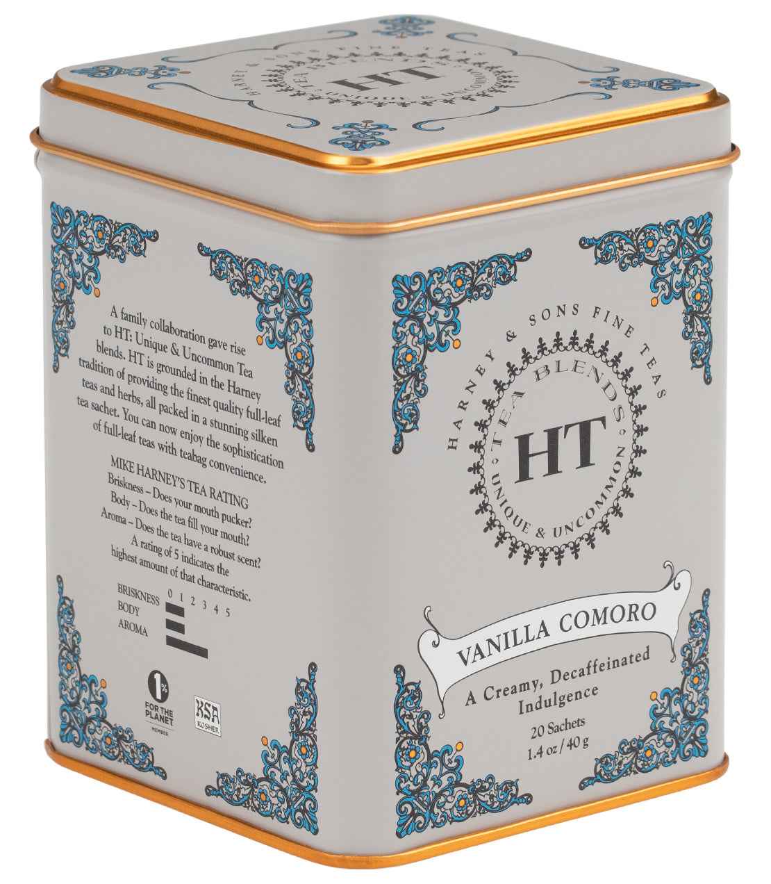 Decaf Vanilla Comoro, HT Tin of 20 Sachets