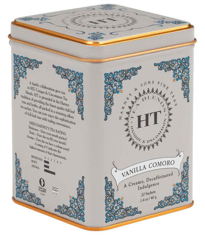 Decaf Vanilla Comoro, HT Tin of 20 Sachets