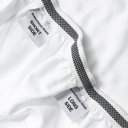 Organic Cotton White Duvet Cover &amp; Fitted Sheet Set
