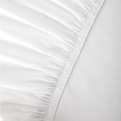 Organic Cotton White Duvet Cover &amp; Fitted Sheet Set