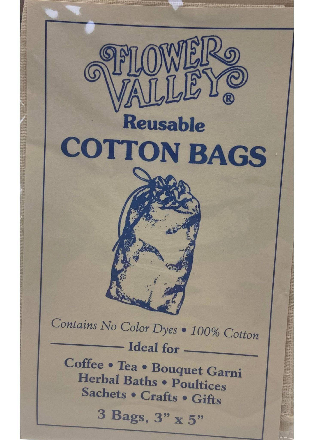 Tea Bags, Cotton, Reusable by Country Life Natural Foods