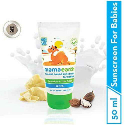 Mamaearth Mineral Based Sunscreen Baby Cream For Protects from UV Rays &amp; Deeply Nourishing &amp; Soothing