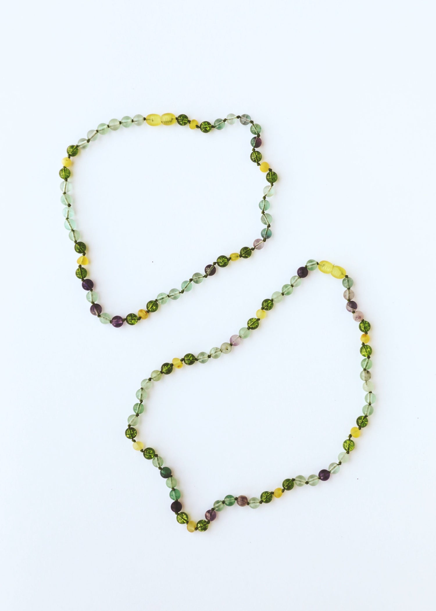 Raw Baltic Sea Amber + Fluorite + Peridot || Gemstone Anklet or Bracelet 