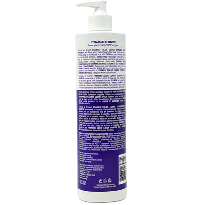 Framesi Color Lover Dynamic Blonde Conditioner, Purple Sulfate-Free Conditioner for Color Treated Hair, 16.9 oz