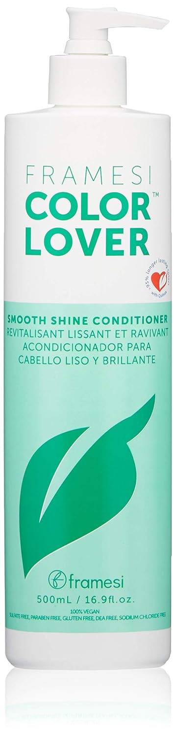 Framesi Color Lover Smooth Shine Conditioner, Sulfate Free Conditioner with Coconut Oil and Quinoa, Color Treated Hair 