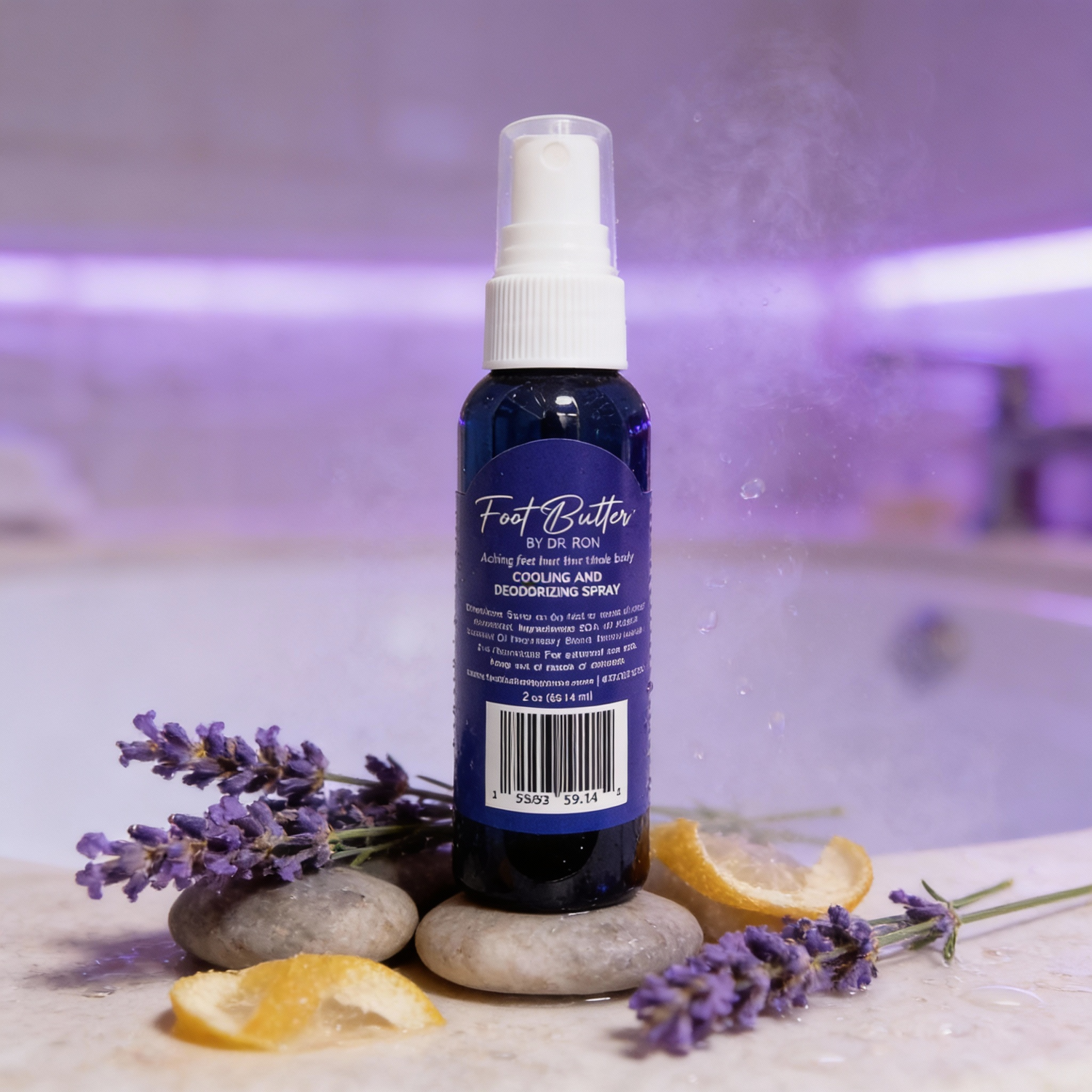 Lavender Cooling &amp; Deodorizing Foot Spray – 2 oz Freshness &amp; Odor Control