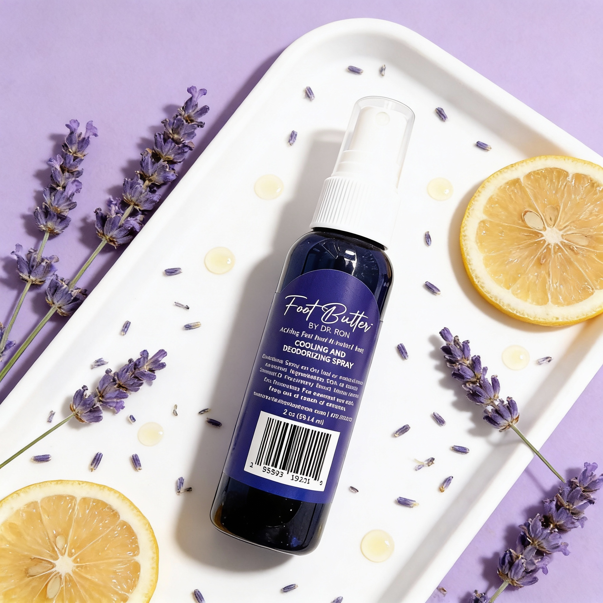 Lavender Cooling &amp; Deodorizing Foot Spray – 2 oz Freshness &amp; Odor Control