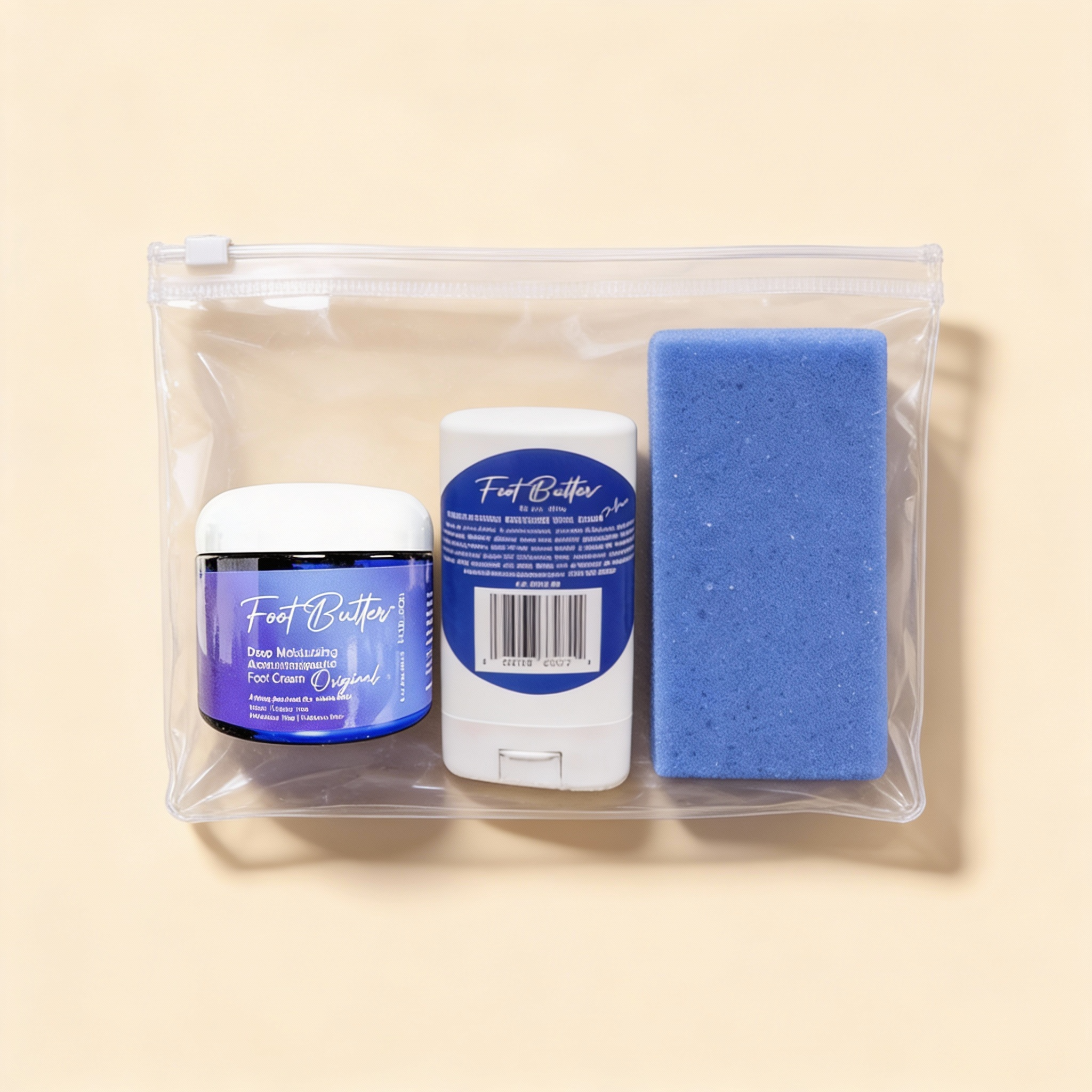 Foot Butter Travel Set – Mini Moisturizers &amp; Pumice Scrub