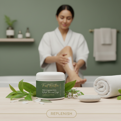 White Tea &amp; Sage Moisturizing Body Butter – Hydrating, Nourishing, Ultra-Soft Skin Cream