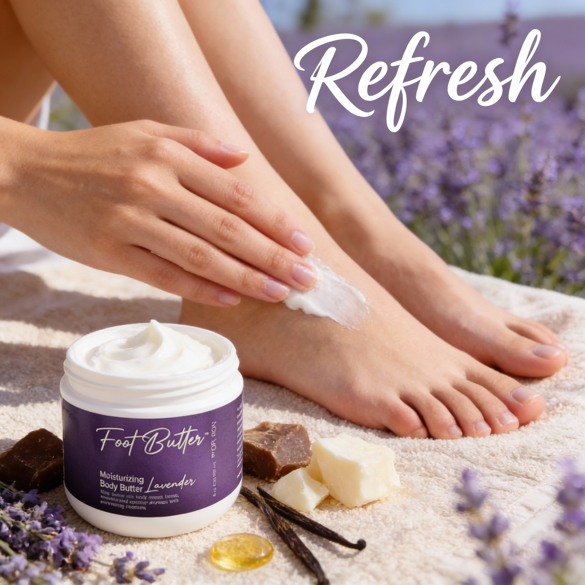 Lavender Moisturizing Body Butter – Deep Hydration for Dry Skin &amp; Tired Feet