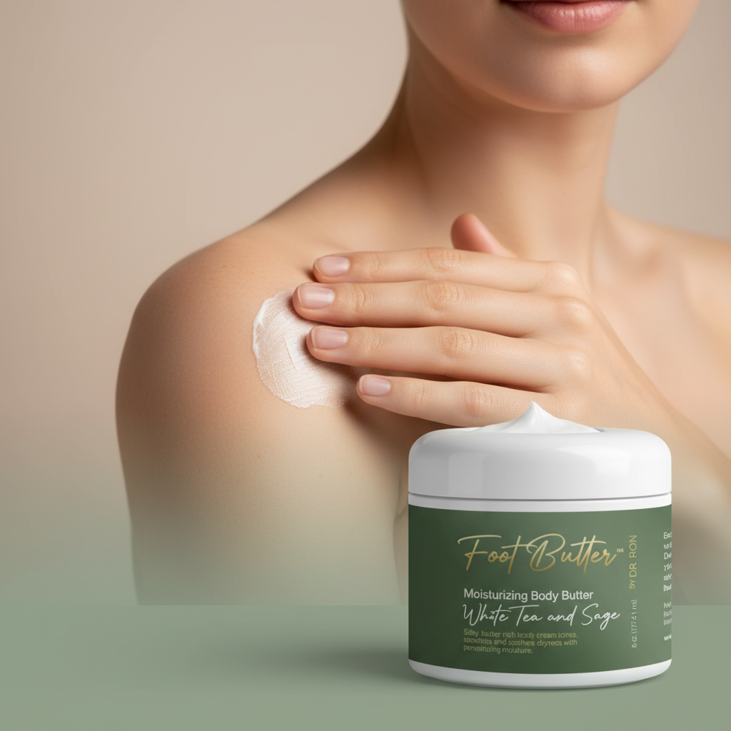 White Tea &amp; Sage Moisturizing Body Butter – Hydrating, Nourishing, Ultra-Soft Skin Cream