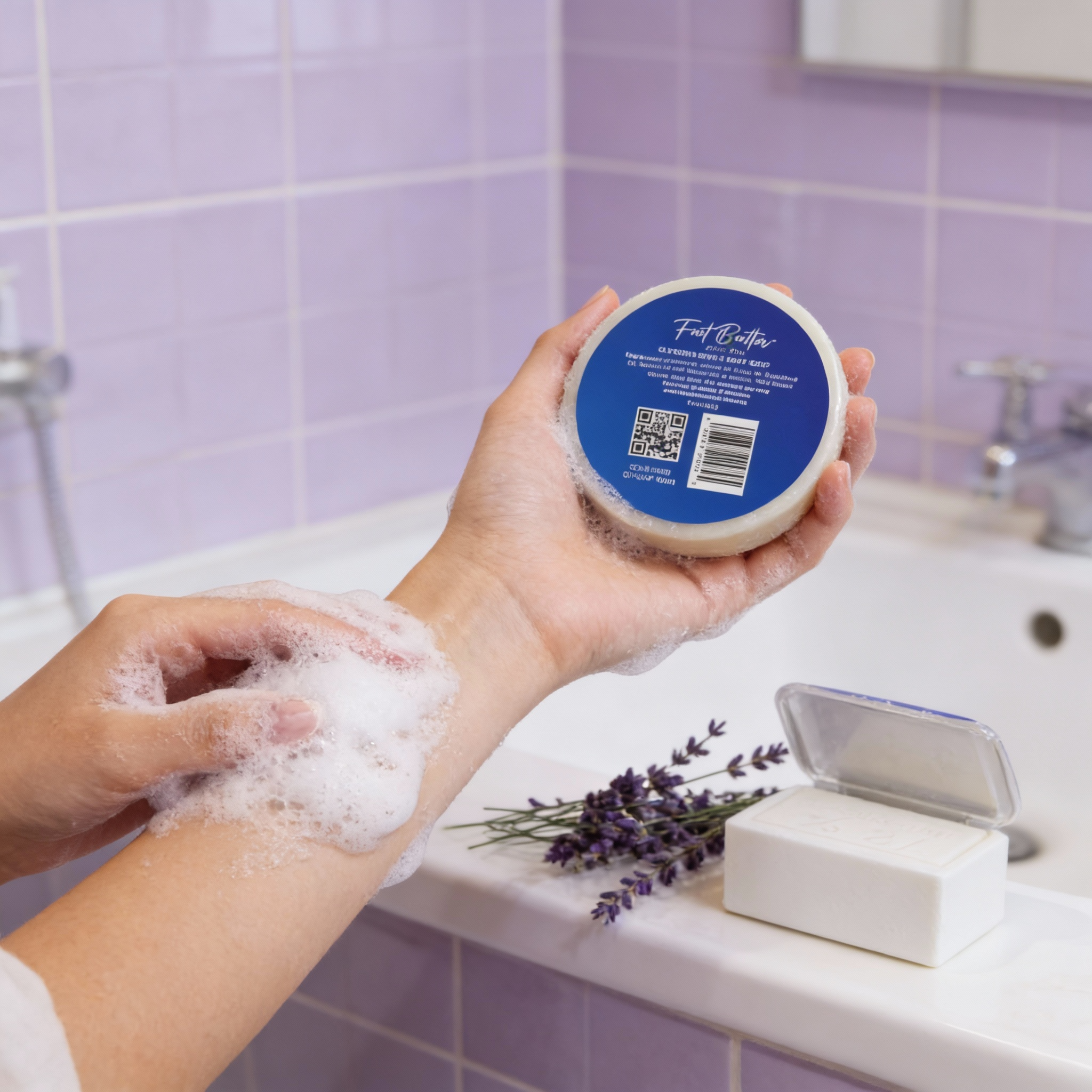 Lavender Glycerin Bath &amp; Body Soap – Hydrating, Gentle, Moisturizing Cleanser