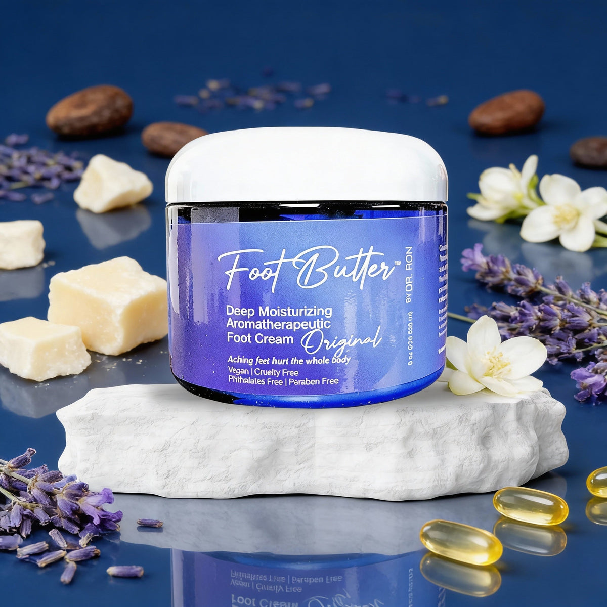Lavender &amp; Jasmine Foot Butter – Deep Moisturizing Foot Cream for Dry, Tired Feet