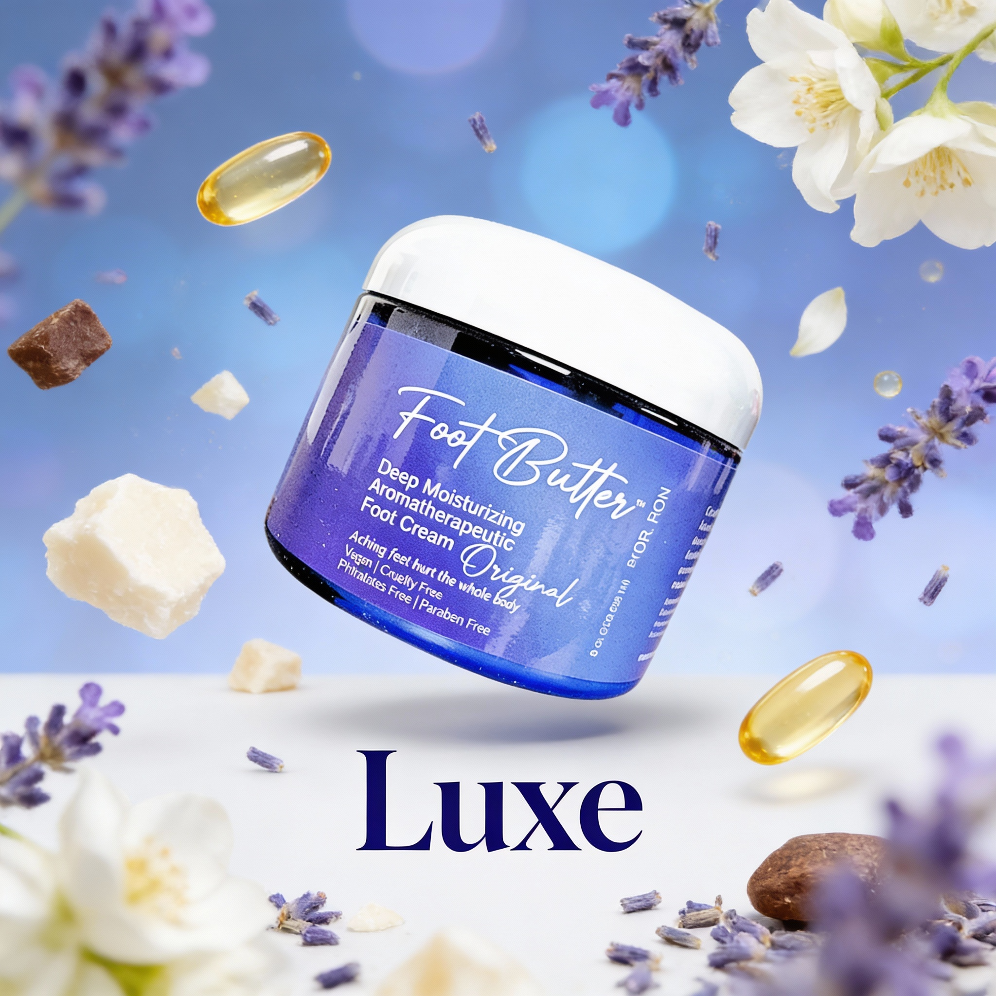 Lavender &amp; Jasmine Foot Butter – Deep Moisturizing Foot Cream for Dry, Tired Feet