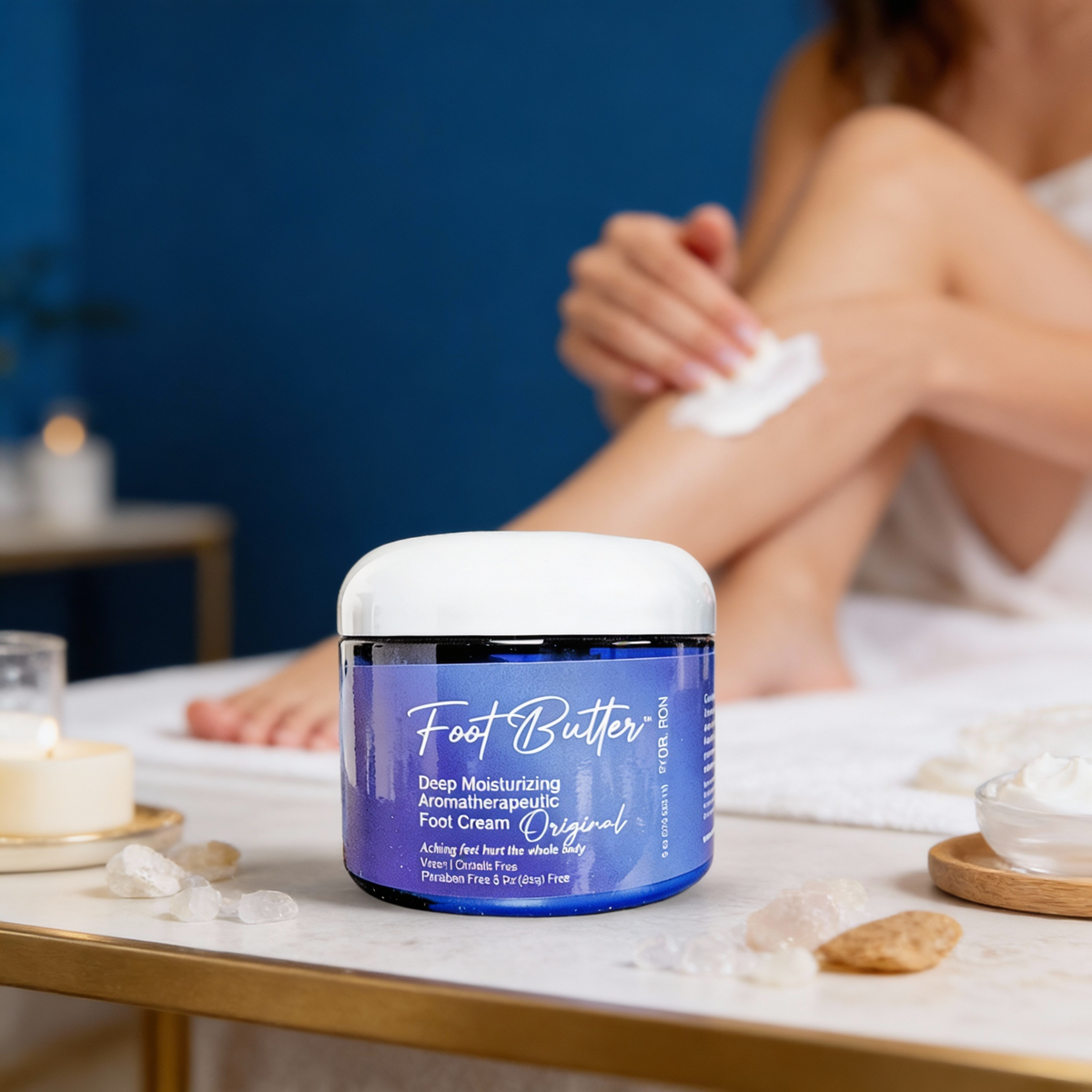 Lavender &amp; Jasmine Foot Butter – Deep Moisturizing Foot Cream for Dry, Tired Feet