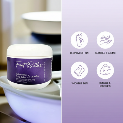 Lavender Moisturizing Body Butter – Deep Hydration for Dry Skin &amp; Tired Feet
