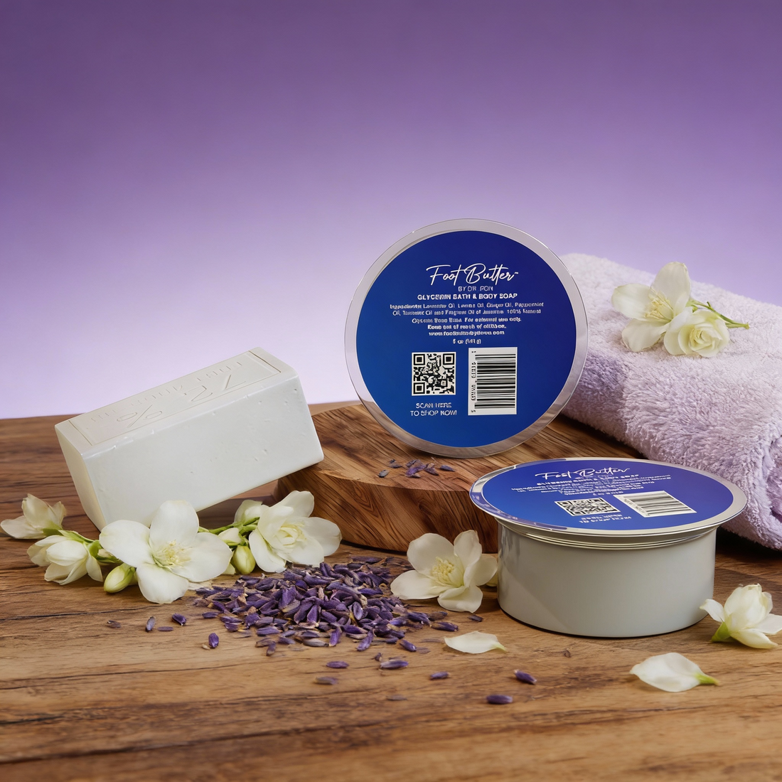 Lavender Glycerin Bath &amp; Body Soap – Hydrating, Gentle, Moisturizing Cleanser