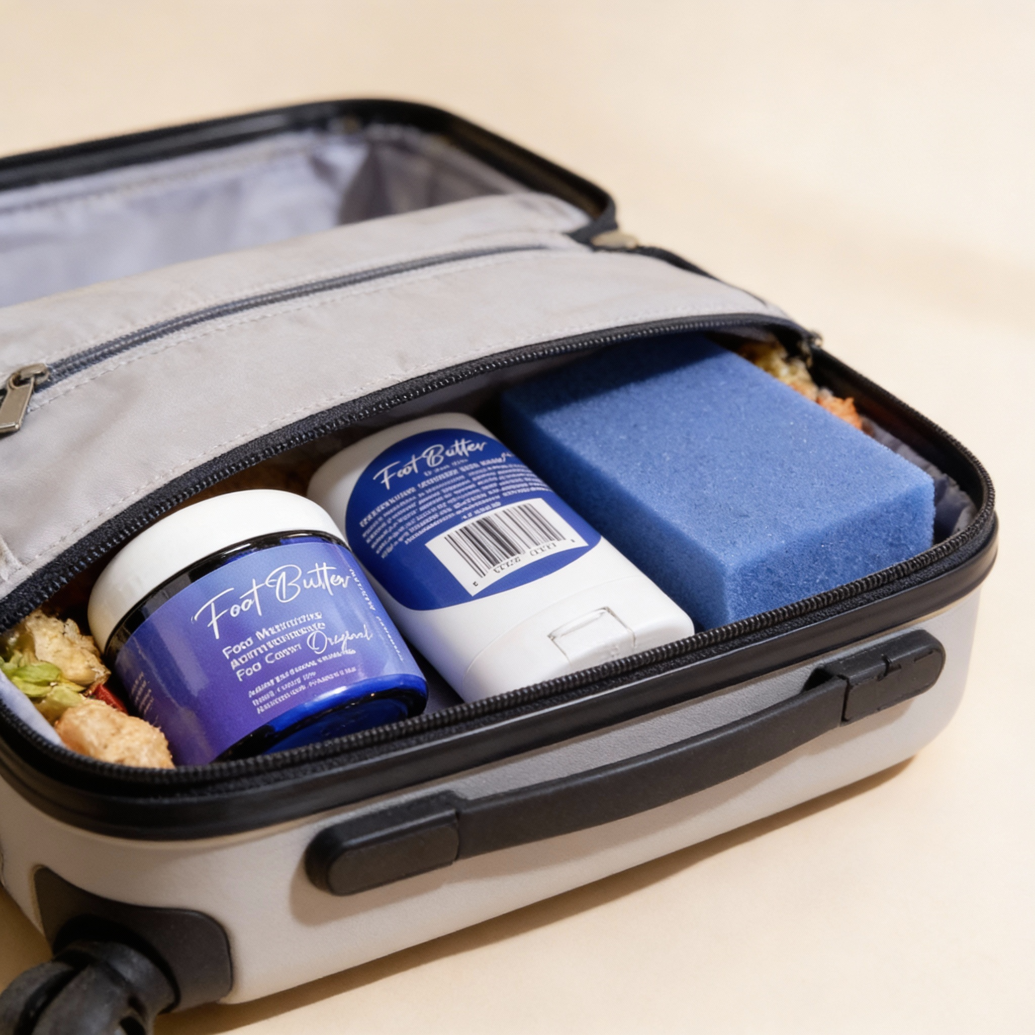 Foot Butter Travel Set – Mini Moisturizers &amp; Pumice Scrub