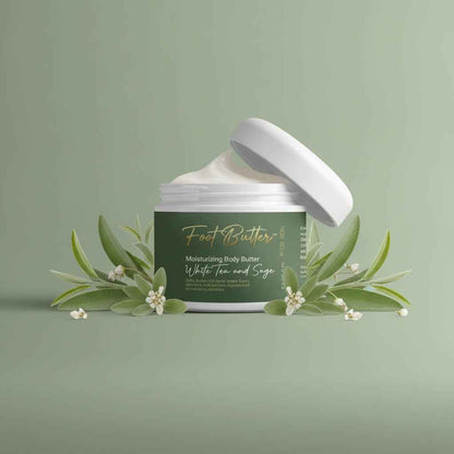 White Tea &amp; Sage Moisturizing Body Butter – Hydrating, Nourishing, Ultra-Soft Skin Cream