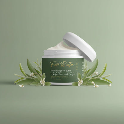 White Tea &amp; Sage Moisturizing Body Butter – Hydrating, Nourishing, Ultra-Soft Skin Cream
