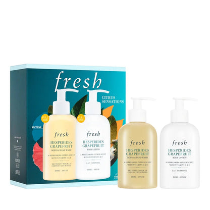Fresh Hesperides Grapefruit Citrus Sensations Shower Gel 10 Oz &amp; Lotion 10 Oz Set by Nava Beauty