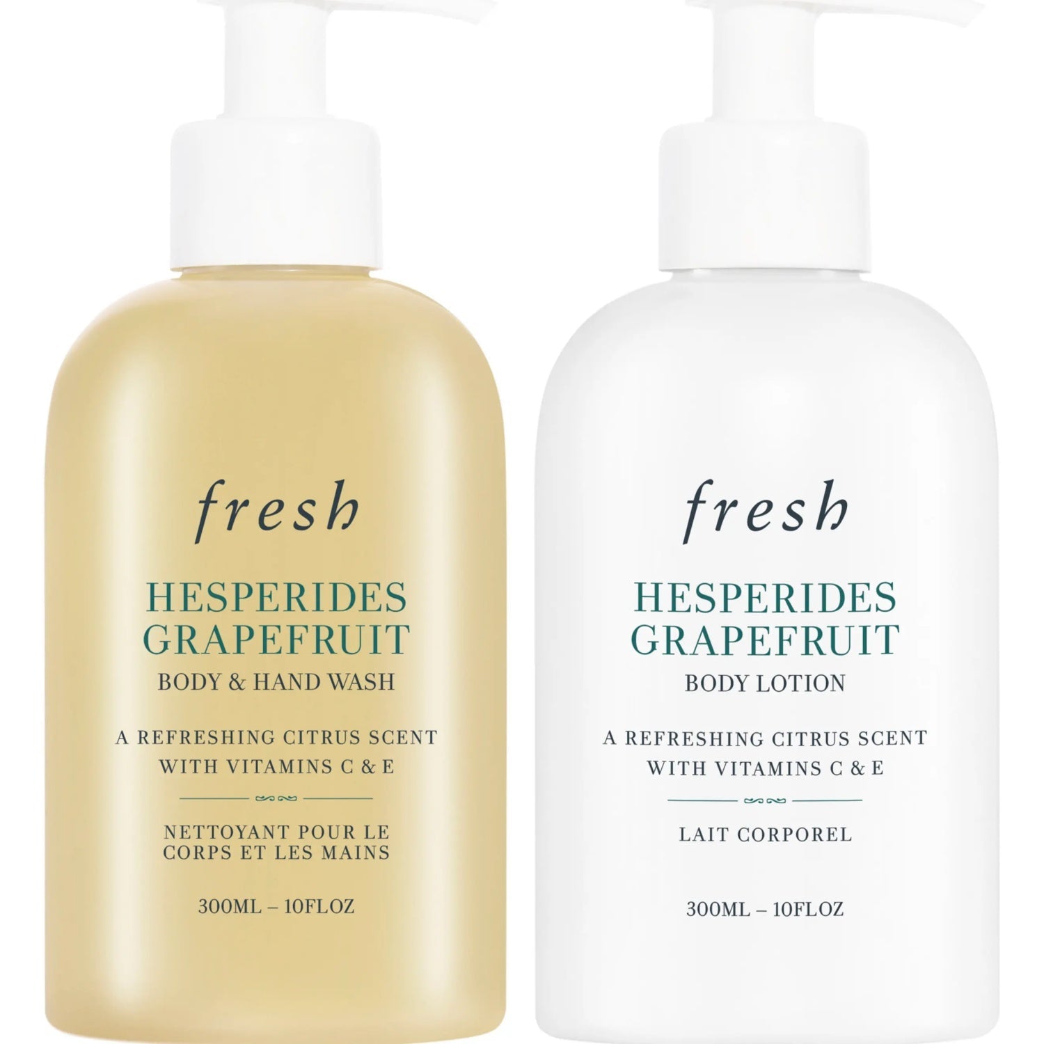 Fresh Hesperides Grapefruit Citrus Sensations Shower Gel 10 Oz &amp; Lotion 10 Oz Set by Nava Beauty
