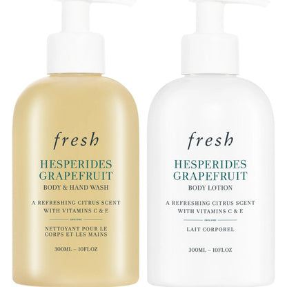 Fresh Hesperides Grapefruit Citrus Sensations Shower Gel 10 Oz &amp; Lotion 10 Oz Set by Nava Beauty