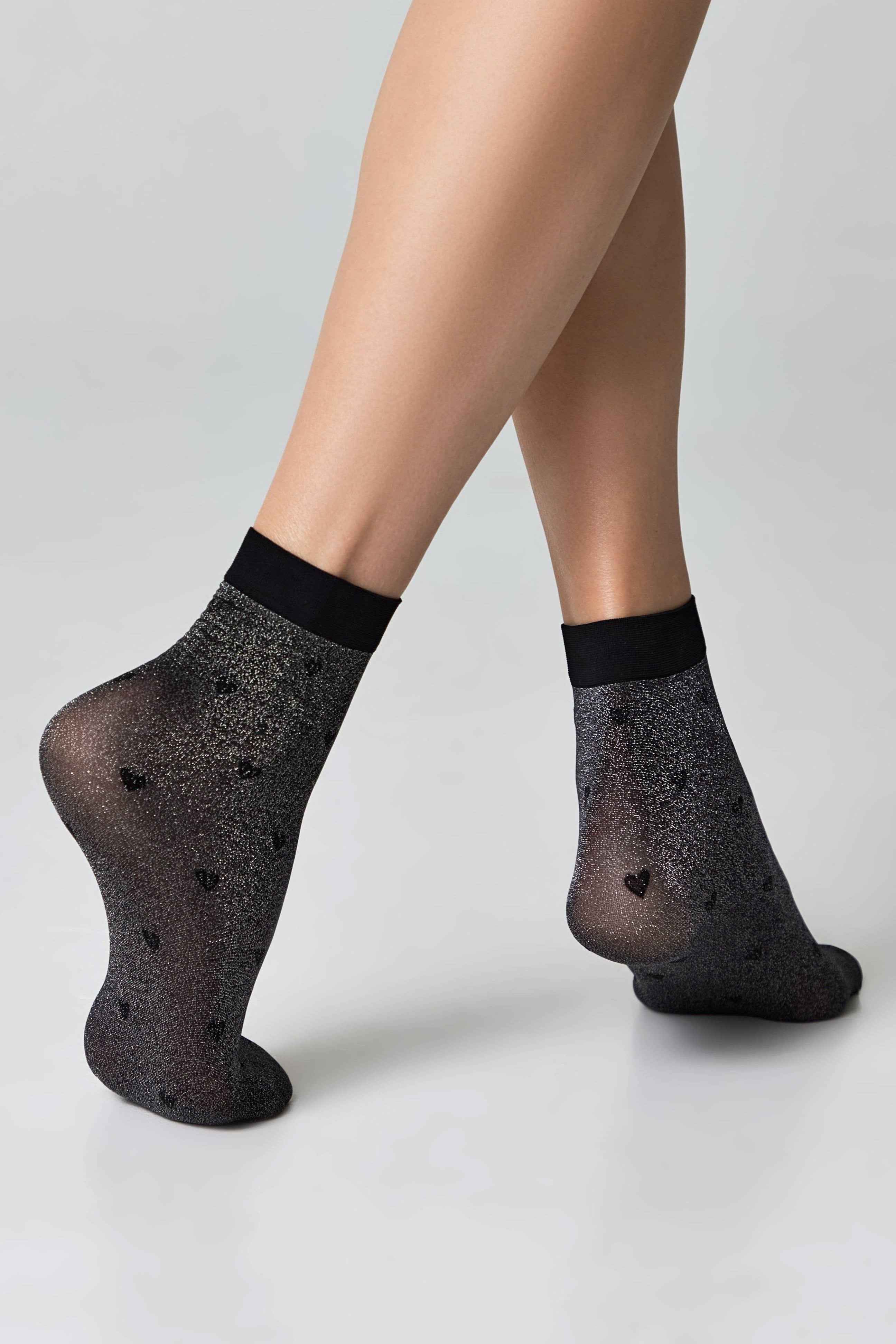 Shimmering Socks Conte Fantasy - "Hearts" Designs