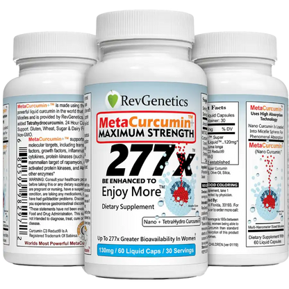 MetaCurcumin 277x: 10x SIRT6 Boost, No Pepper by RevGenetics