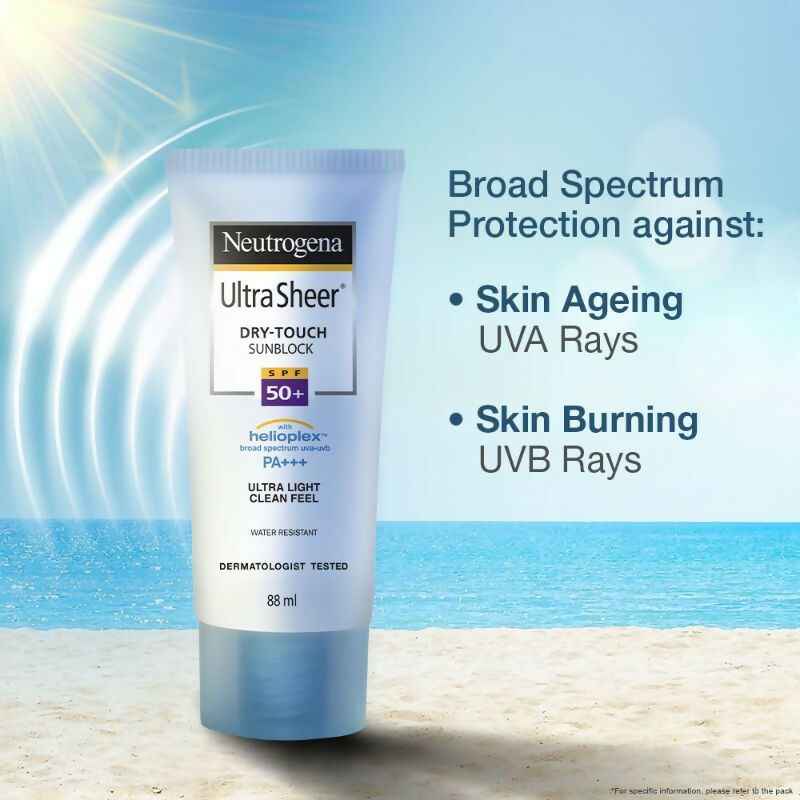 Neutrogena Ultrasheer SPF50+ PA+++ Ultra Light Face Sunscreen For Dry &amp; Oily Skin Home+Travel Combo