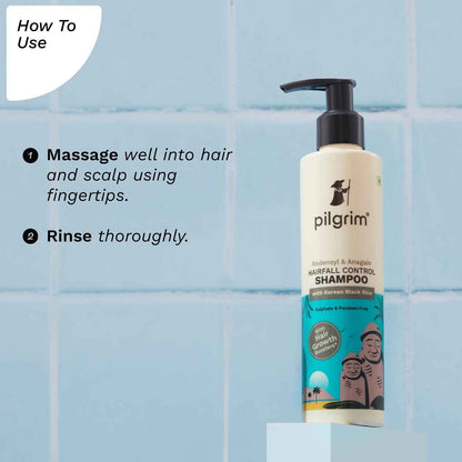 Pilgrim Redensyl &amp; Anagain Hairfall Control Shampoo with Korean Black Rice