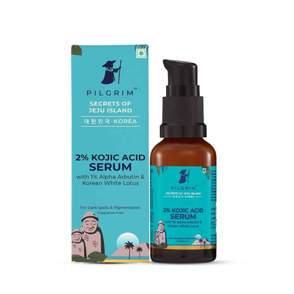 Pilgrim 2% Kojic Acid Serum Arbutin &amp; Korean White Lotus For Acne &amp; Darks spots