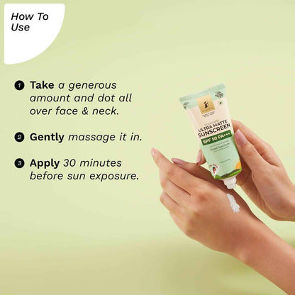 Pilgrim Ultra Matte Sunscreen Spf 50 Pa+++ For Women &amp; Men With Omega Ceramides &amp; Vitamin E