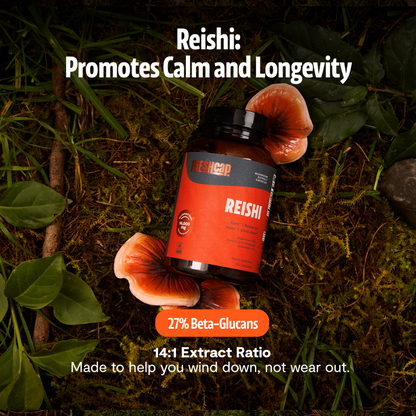 Reishi Mushroom Extract Capsules by FreshCap Mushrooms