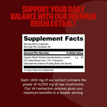 Reishi Mushroom Extract Capsules