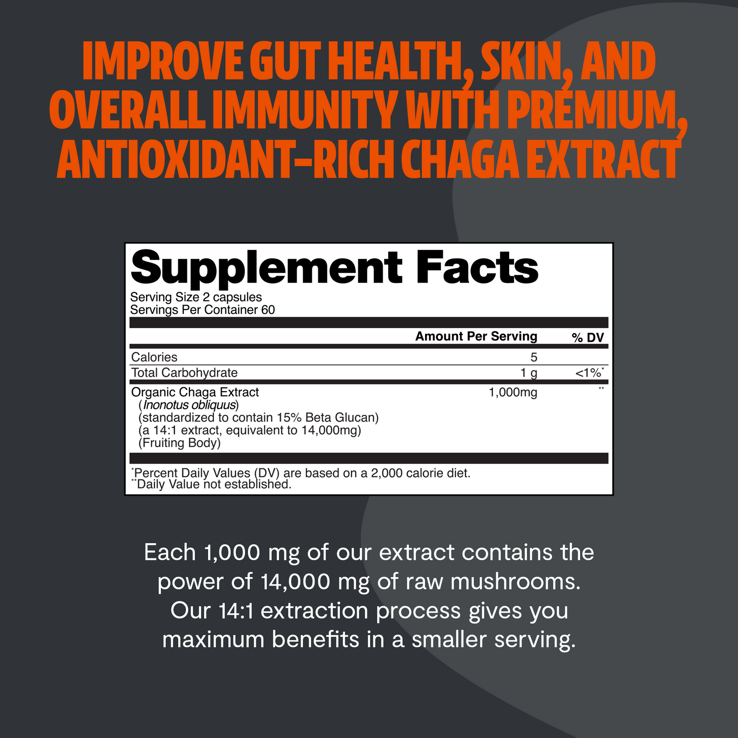 Chaga Mushroom Extract Capsules