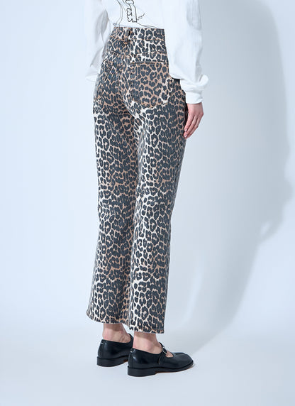 Ganni Women Betzy Leopard Print Jeans by Luosophy