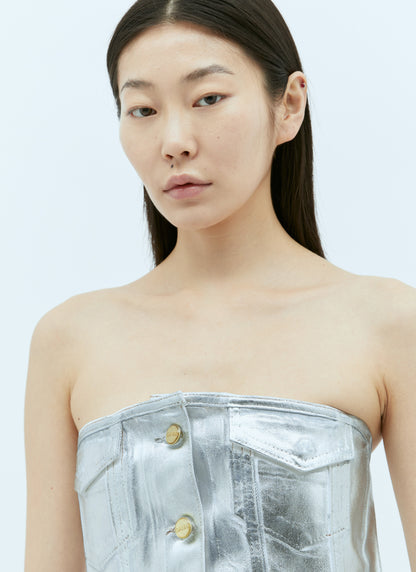 Ganni Women Foil Denim Corsage by Luosophy