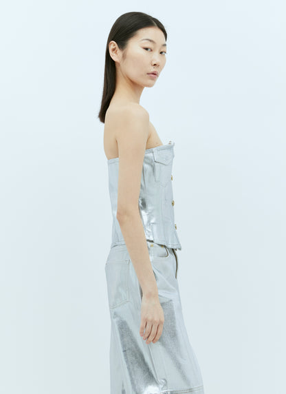 Ganni Women Foil Denim Corsage by Luosophy