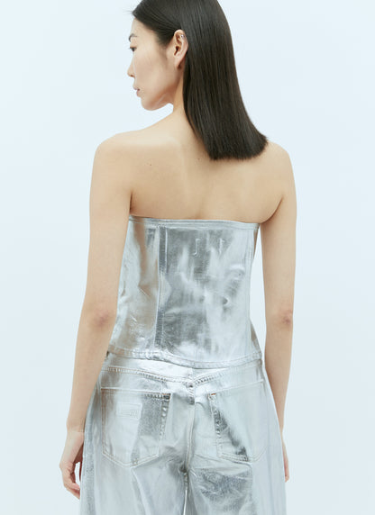Ganni Women Foil Denim Corsage by Luosophy