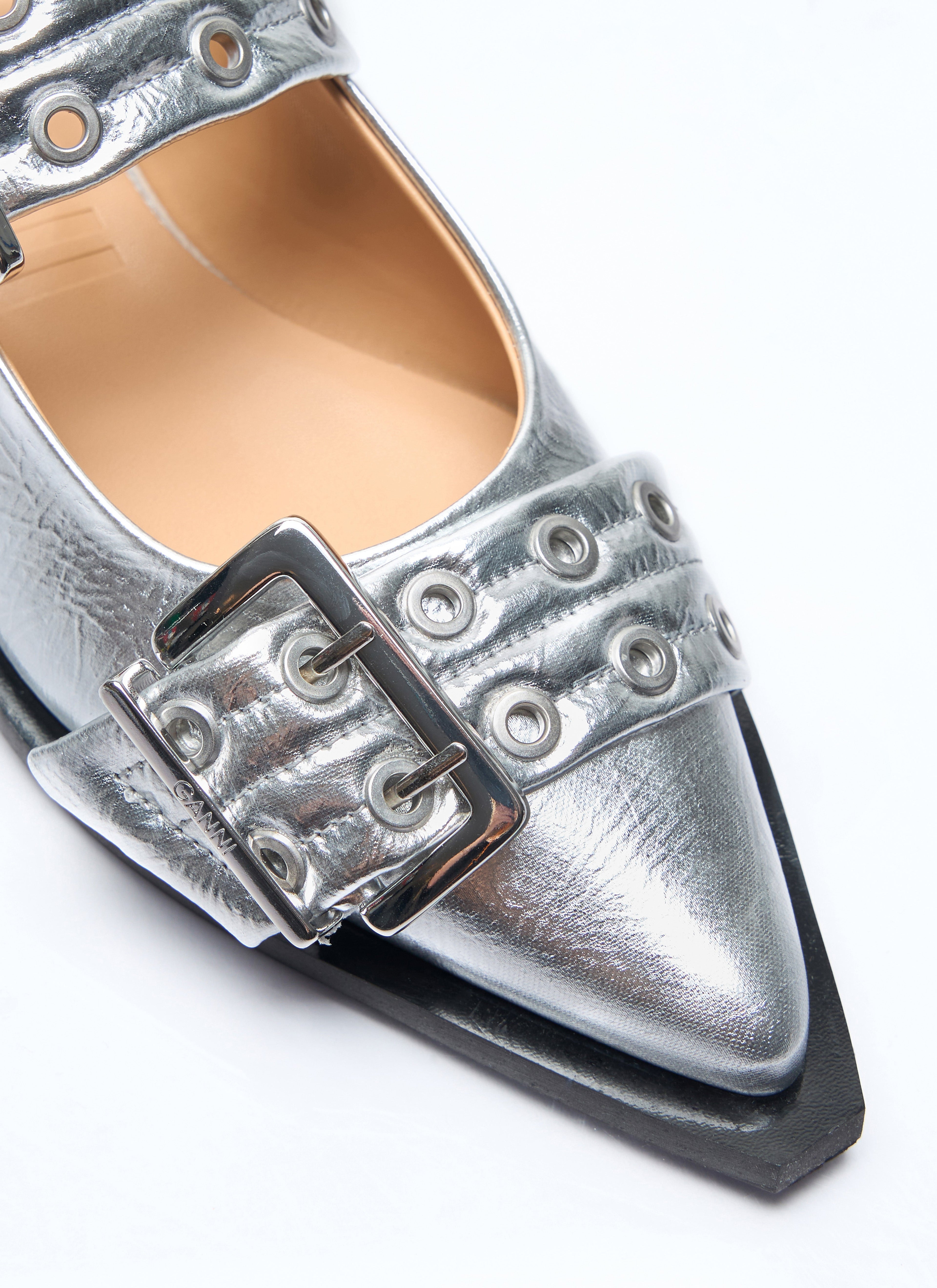 Ganni Women Feminine Buckle Ballerina Flats by Luosophy