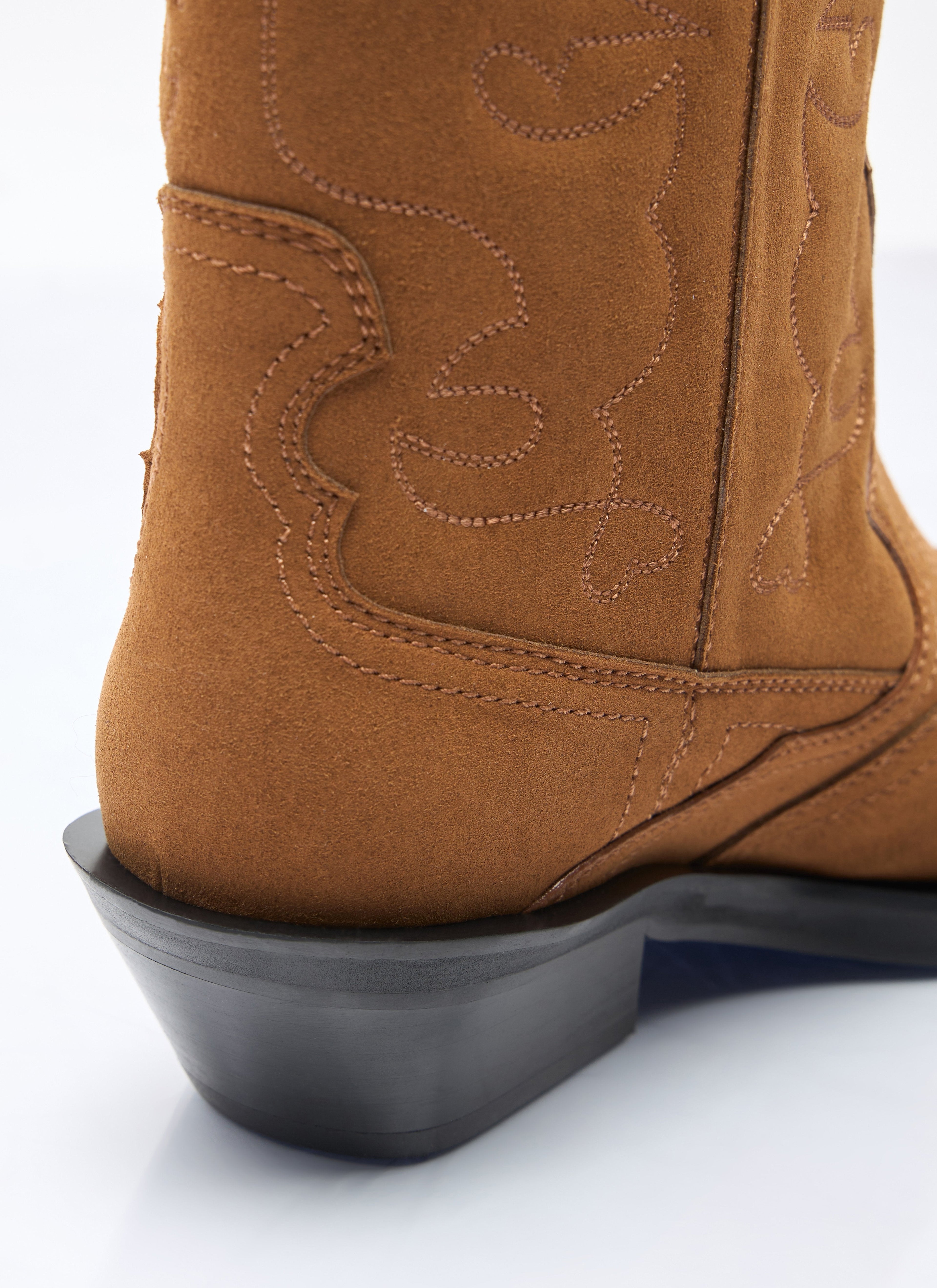 Ganni Women Mid Shaft Embroidered Western Boots by Luosophy