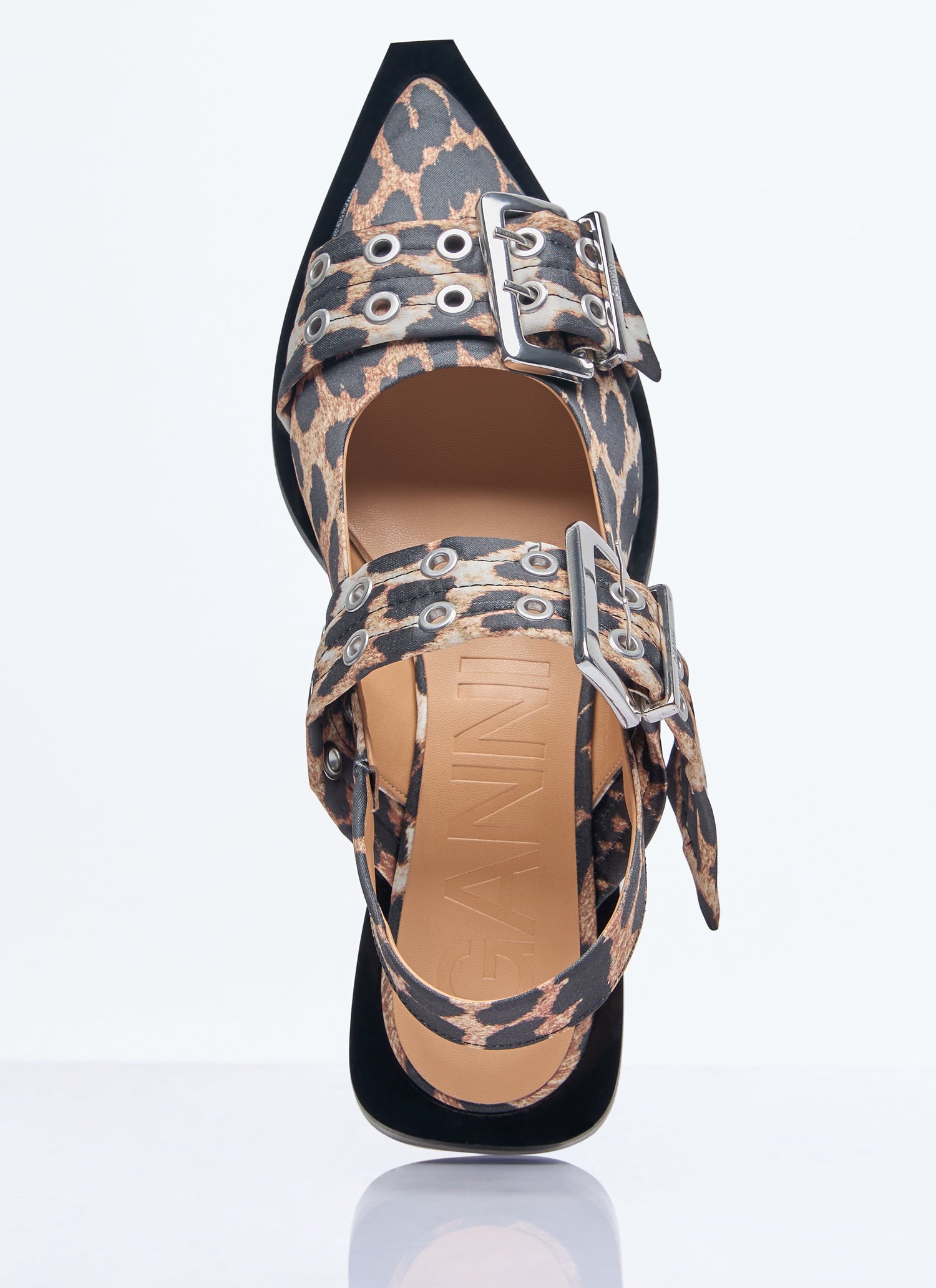 Ganni Women Feminine Buckle Ballerina Flats by Luosophy