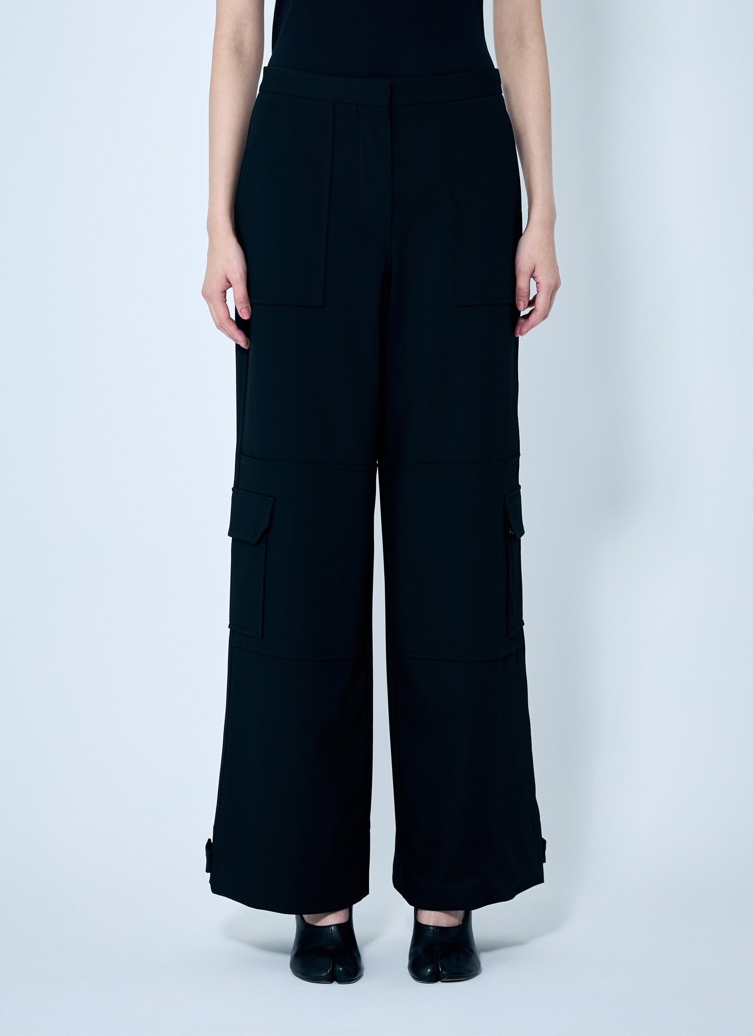 Ganni Women Solid Twill Suiting Cargo Pants by Luosophy