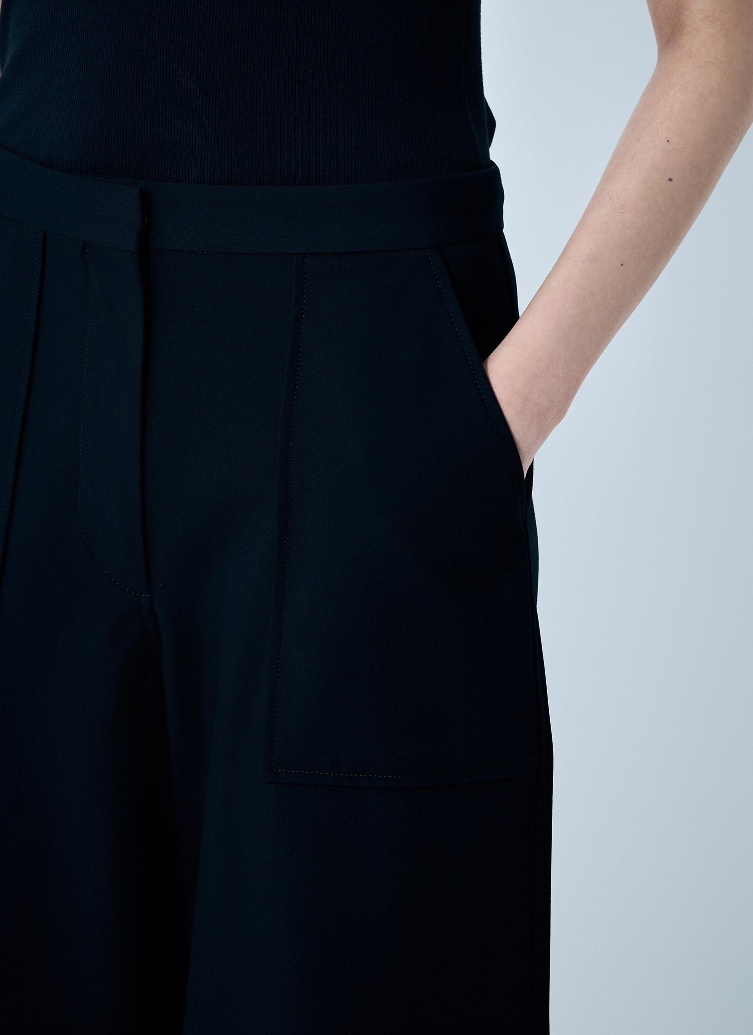 Ganni Women Solid Twill Suiting Cargo Pants by Luosophy