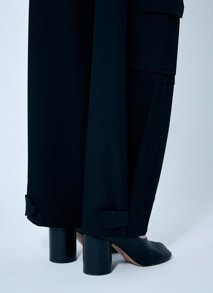 Ganni Women Solid Twill Suiting Cargo Pants by Luosophy
