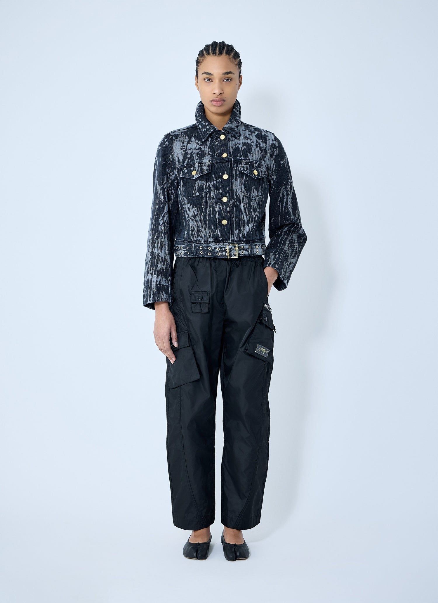 Ganni Women Heavy Denim Belted Jacket by Luosophy