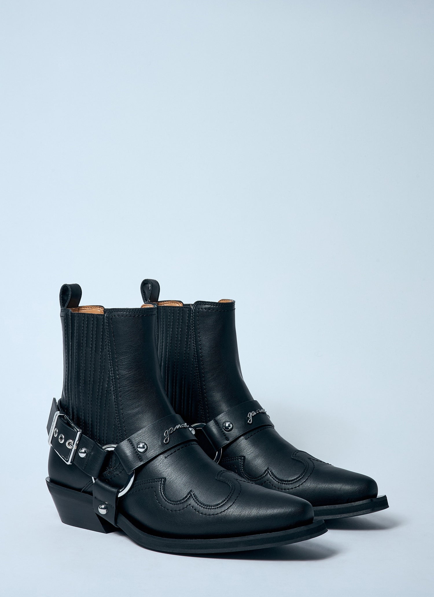 Ganni Women Low-Cut Western Chelsea Boots by Luosophy