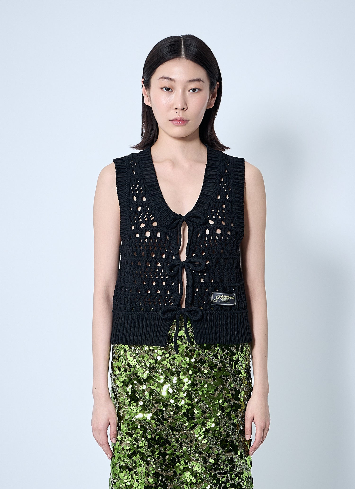 Ganni Women Logo Patch Vest by Luosophy