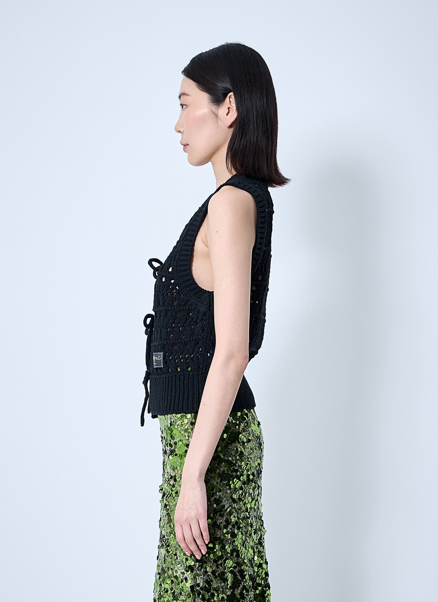 Ganni Women Logo Patch Vest by Luosophy